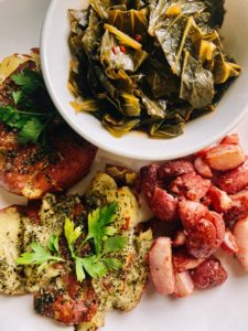 collard-greens-herbed-smashed-potatoes-garlicky-roasted-radish