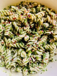 parsley-pesto-chickpea-pasta